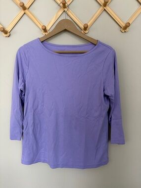 L.L. Bean Lavender 3/4 Sleeve Top